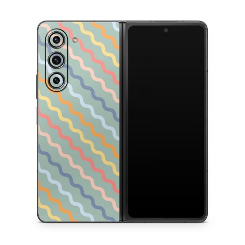 Wavy Diagonal Lines Samsung Galaxy Z Fold5 Skin
