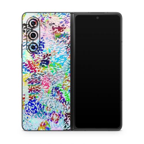 White Etching Samsung Galaxy Z Fold5 Skin