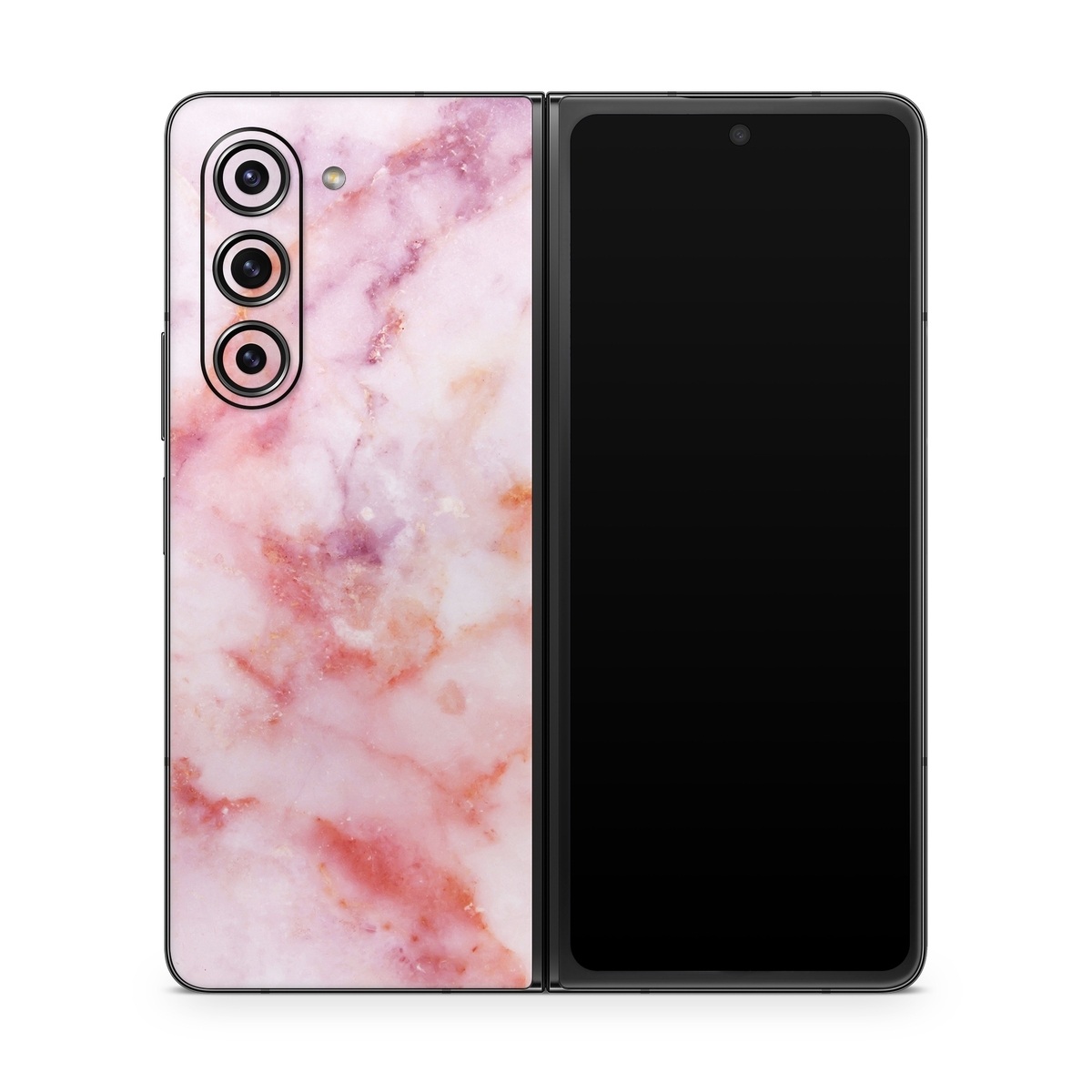 Samsung Galaxy Z Fold5 Skin design of Pink, Skin, Flesh, Textile, Fur, with pink, red, white, purple, orange colors