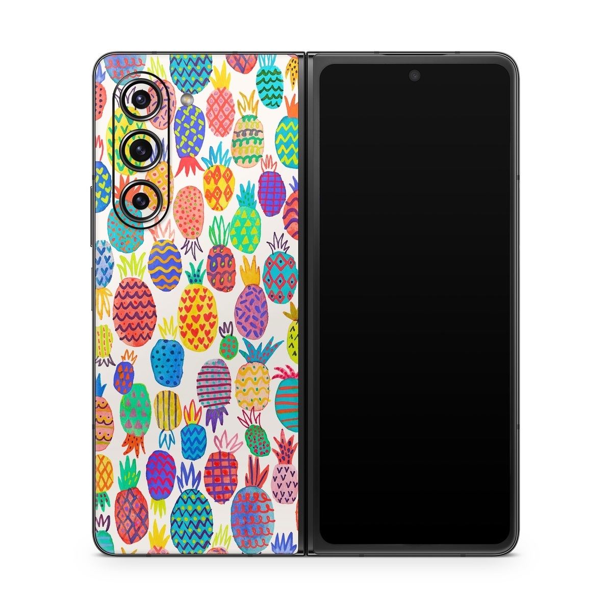 Samsung Galaxy Z Fold5 Skin design of Colorfulness, Textile, Art, Line, Circle, Symmetry, Pattern, Electric blue, Visual arts, Design, with white, red, blue, green, yellow, purple, pink colors