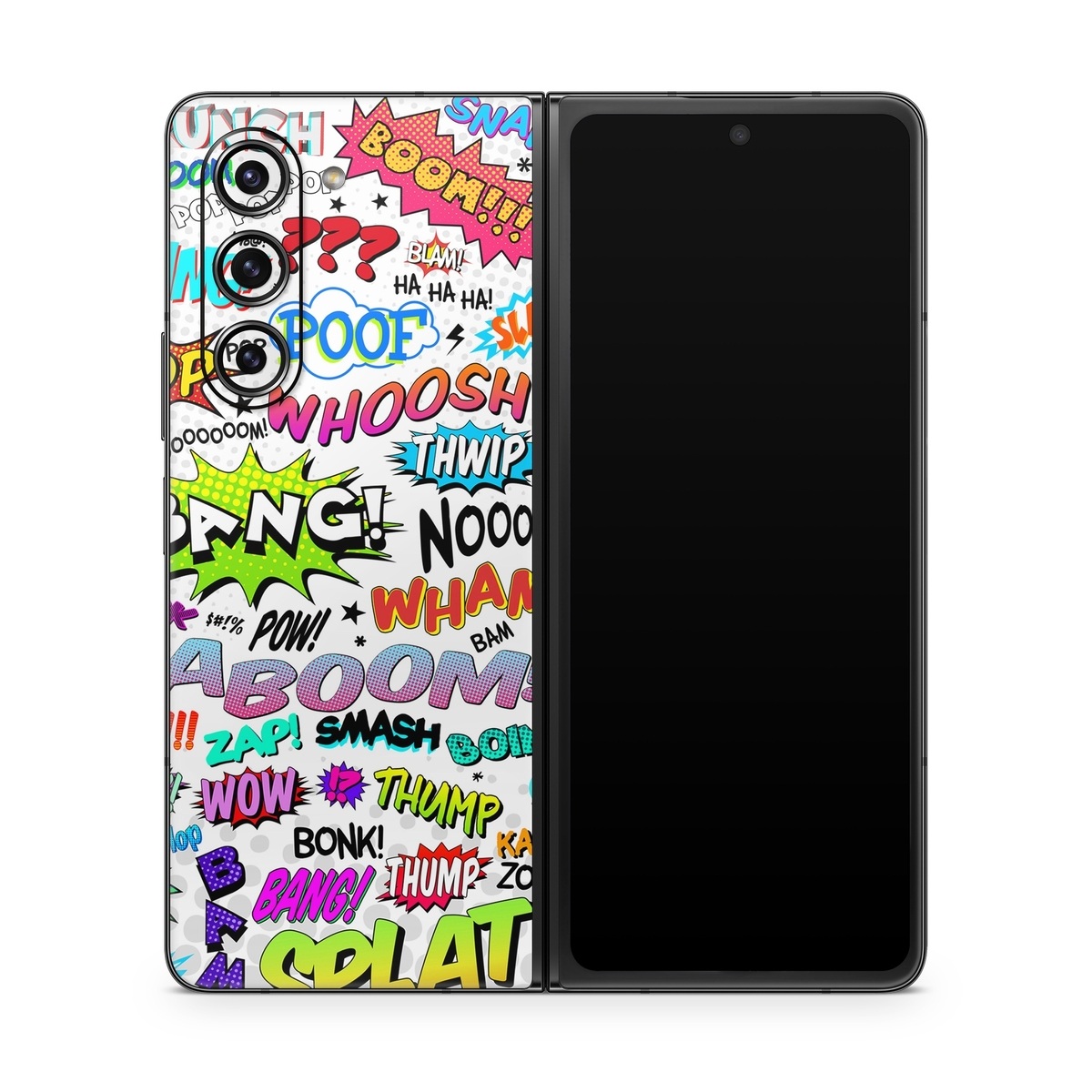 Samsung Galaxy Z Fold5 Skin design of Text, Font, Line, Graphics, Art, Graphic design, with gray, white, red, blue, black colors