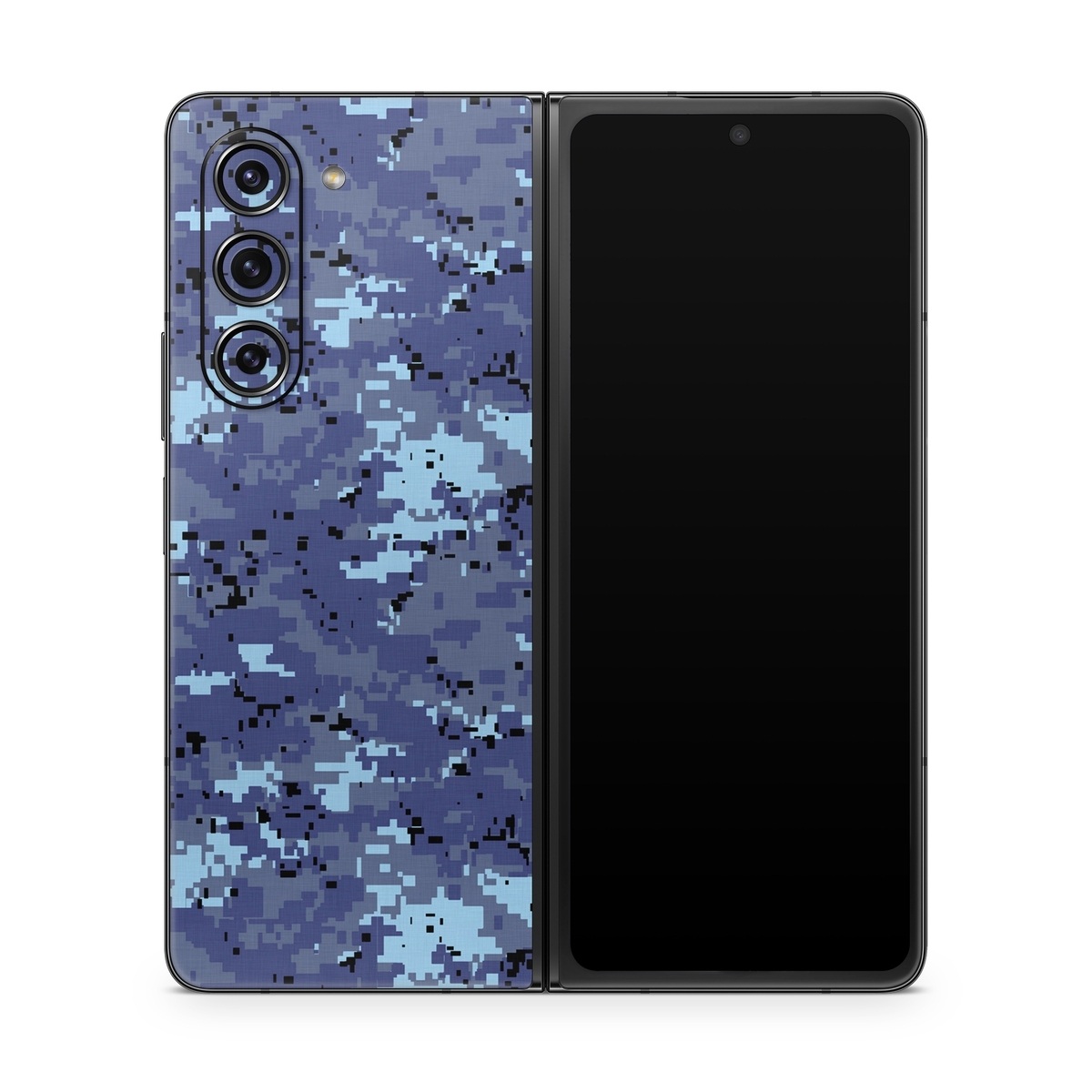 Samsung Galaxy Z Fold5 Skin design of Blue, Purple, Pattern, Lavender, Violet, Design, with blue, gray, black colors