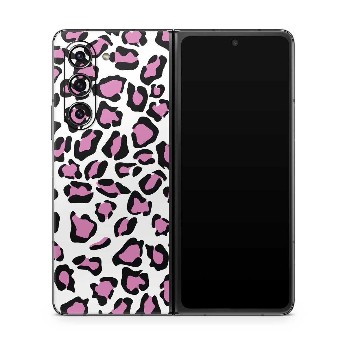 Samsung Galaxy Z Fold5 Skin design of Pink, Pattern, Design, Textile, Magenta, with white, black, gray, purple, red colors
