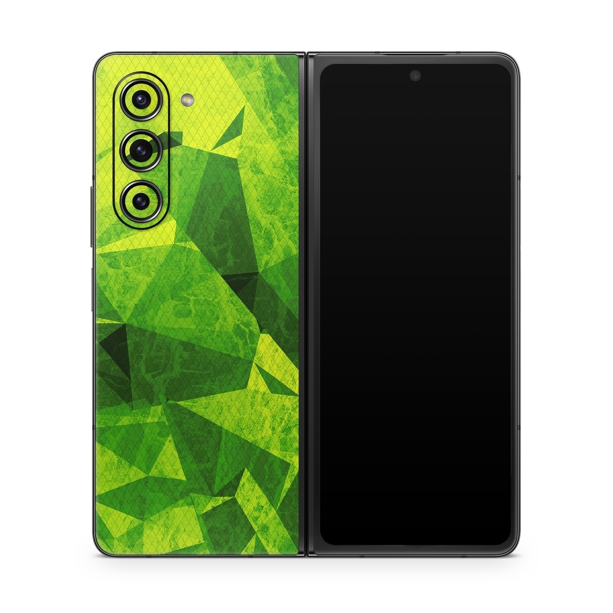 Samsung Galaxy Z Fold5 Skin design of Green, Pattern, Leaf, Design, Illustration, with green colors