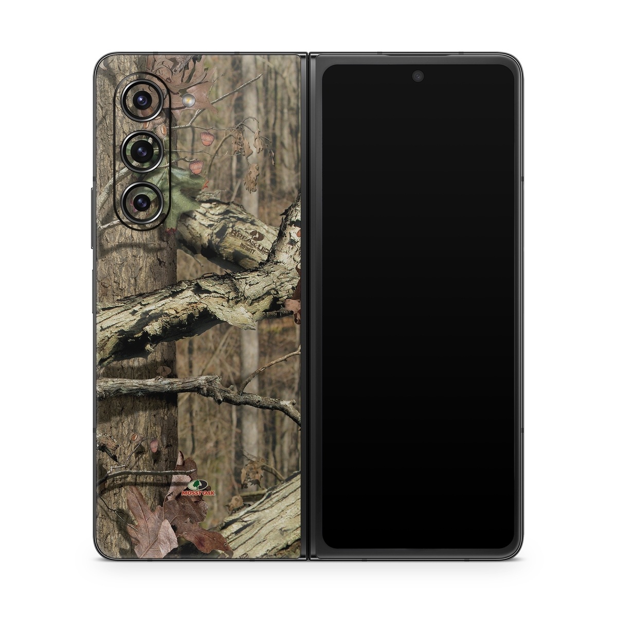 Samsung Galaxy Z Fold5 Skin design of Tree, Military camouflage, Camouflage, Plant, Woody plant, Trunk, Branch, Design, Adaptation, Pattern, with black, red, green, gray colors