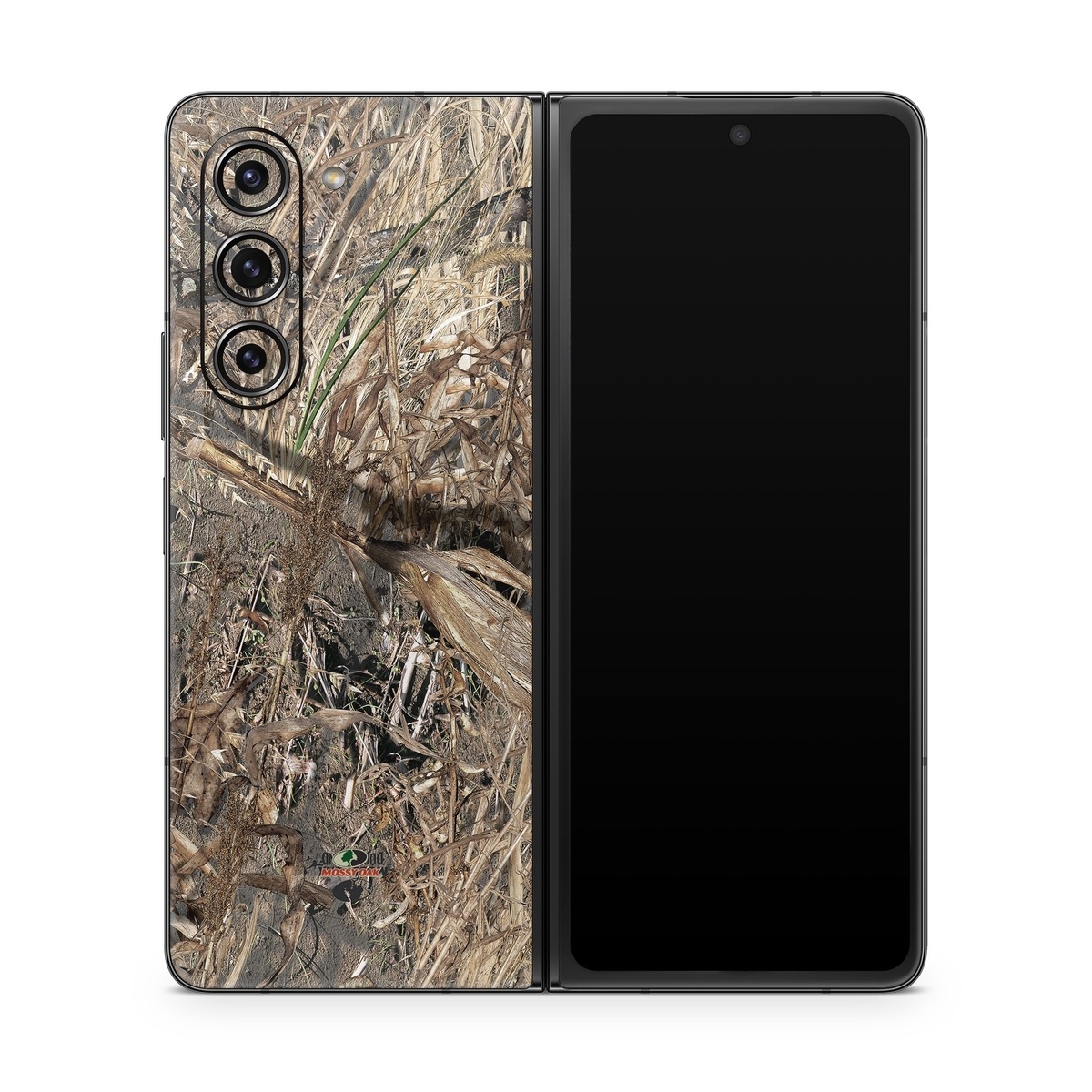 Samsung Galaxy Z Fold5 Skin design of Soil, Plant, with black, gray, green, red colors