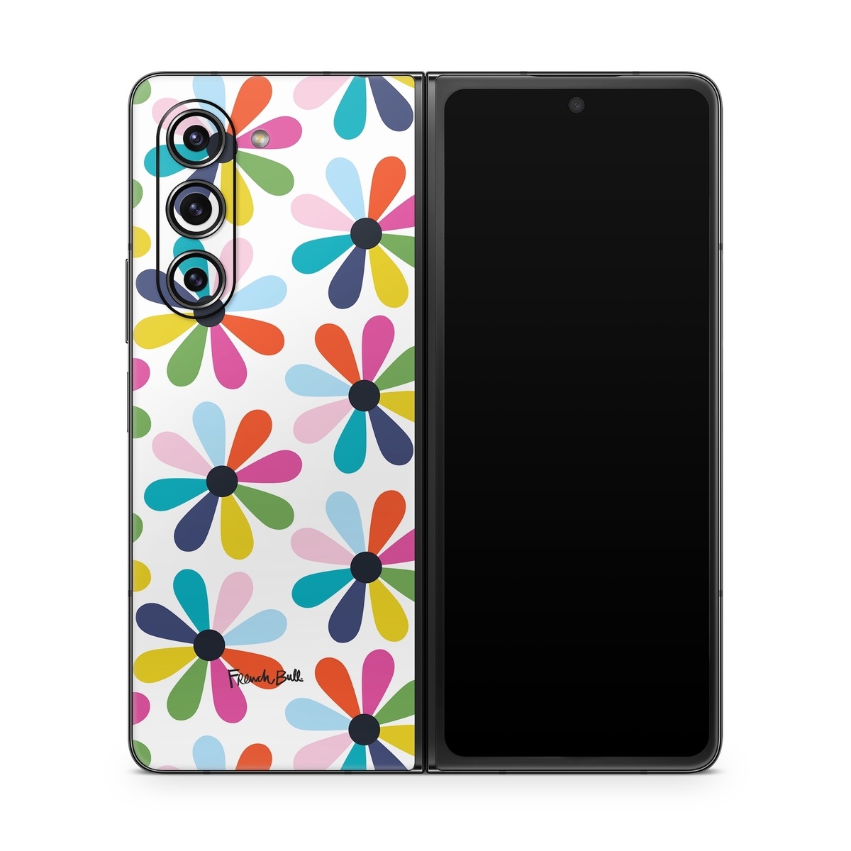 Samsung Galaxy Z Fold5 Skin design of Colorfulness, Aqua, Symmetry, Pattern, Electric blue, Art, Circle, Visual arts, Tints and shades, Wrapping paper, with white, red, blue, pink, purple, green colors