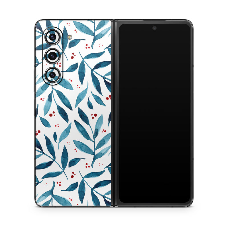 Samsung Galaxy Z Fold5 Skin design of White, Azure, Textile, Art, Aqua, Material property, Symmetry, Creative arts, Pattern, Electric blue, with white, blue, red colors