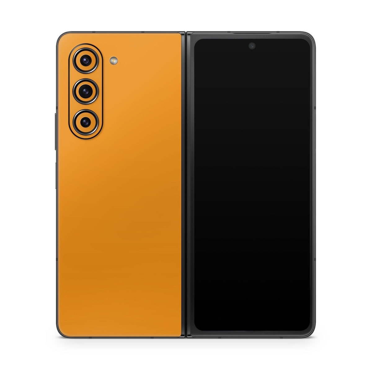Samsung Galaxy Z Fold5 Skin design of Orange, Yellow, Brown, Text, Amber, Font, Peach, with orange colors