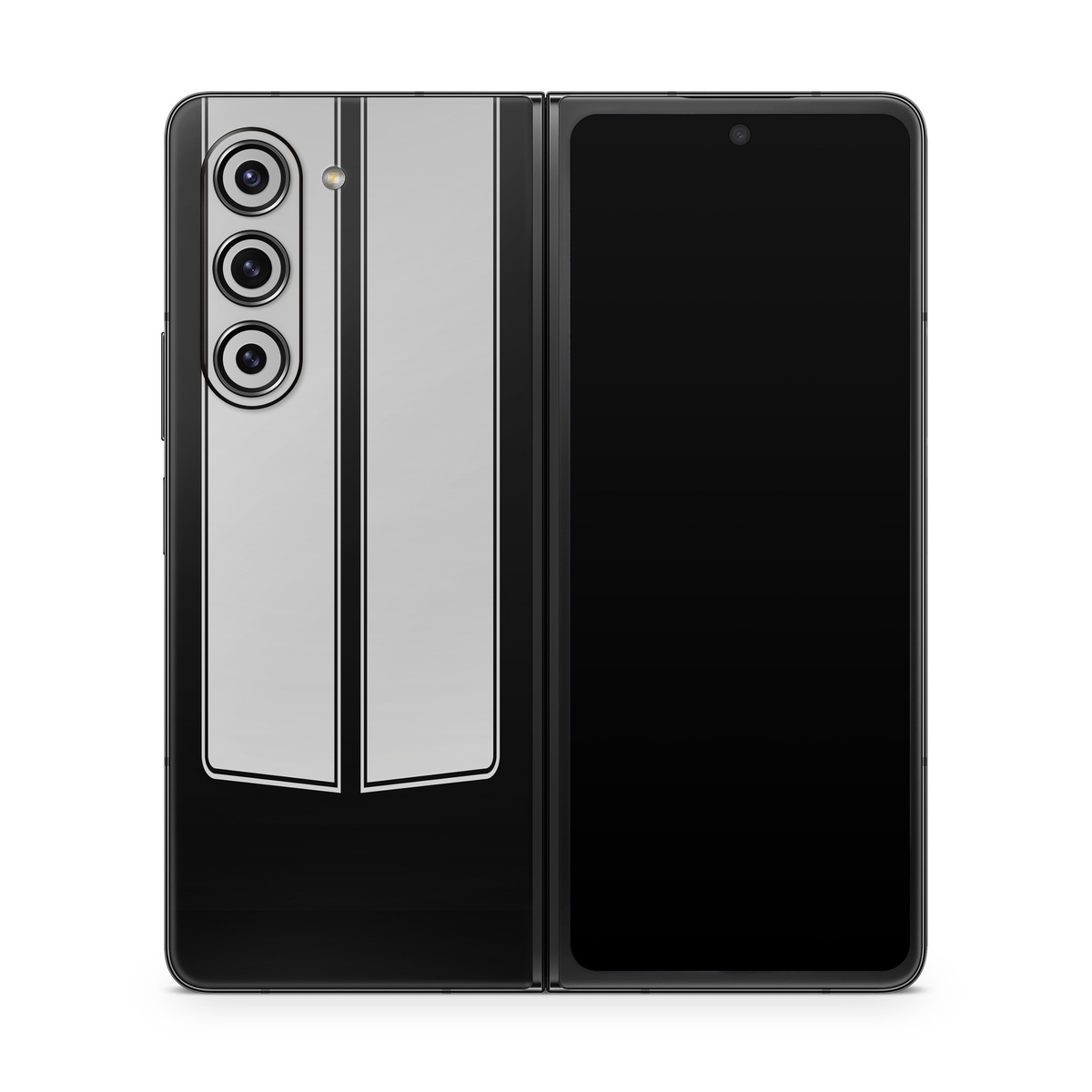 Samsung Galaxy Z Fold5 Skin design of Font, Architecture, Rectangle, with black, gray colors