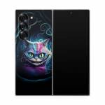 Blue Cheshire Cat Samsung Galaxy Z Fold6 Skin