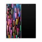 Colorful Brushstrokes Black Samsung Galaxy Z Fold6 Skin