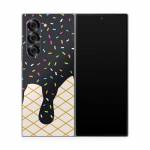 Black Ice Cream Drip Samsung Galaxy Z Fold6 Skin