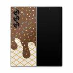Chocolate Ice Cream Drip Samsung Galaxy Z Fold6 Skin