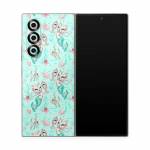 Merkittens with Pearls Aqua Samsung Galaxy Z Fold6 Skin