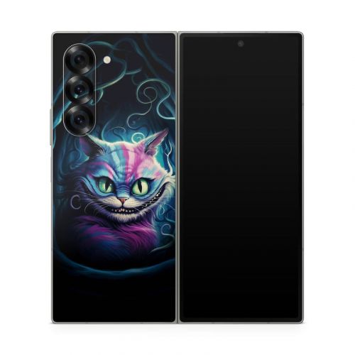 Blue Cheshire Cat Samsung Galaxy Z Fold6 Skin