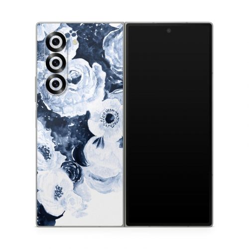 Blue Blooms Samsung Galaxy Z Fold6 Skin