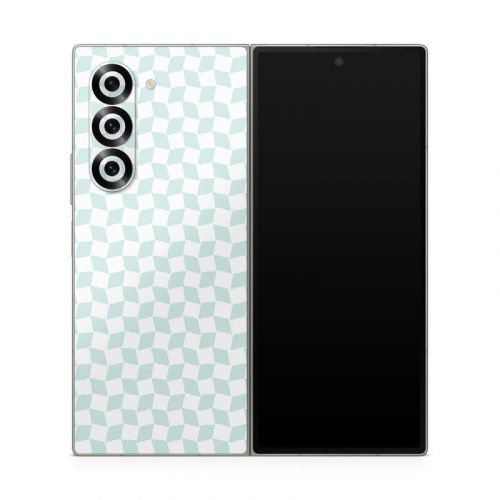 Checker Light Blue Samsung Galaxy Z Fold6 Skin