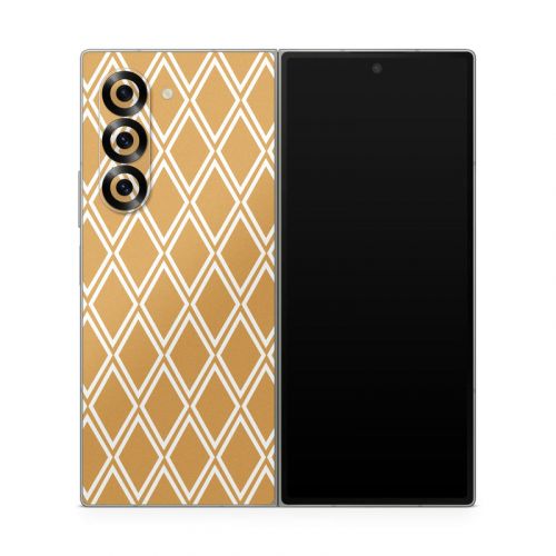 Orange Checks Samsung Galaxy Z Fold6 Skin