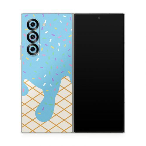 Cotton Candy Ice Cream Drip Samsung Galaxy Z Fold6 Skin