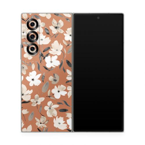 Fresh Flowers Copper Samsung Galaxy Z Fold6 Skin