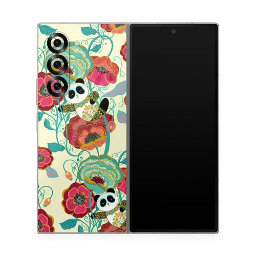 Panda Flowers Samsung Galaxy Z Fold6 Skin