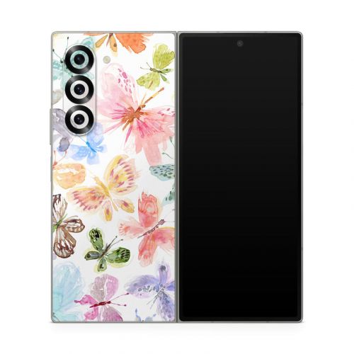Pastel Butterflies Samsung Galaxy Z Fold6 Skin