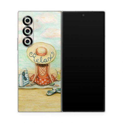 Relaxing on Beach Samsung Galaxy Z Fold6 Skin