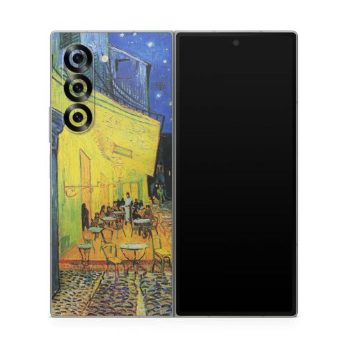 Cafe Terrace At Night Samsung Galaxy Z Fold6 Skin