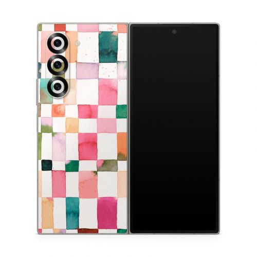 Watercolor Squares Samsung Galaxy Z Fold6 Skin