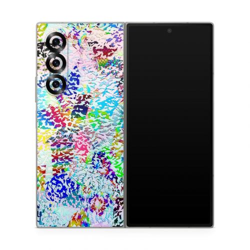 White Etching Samsung Galaxy Z Fold6 Skin