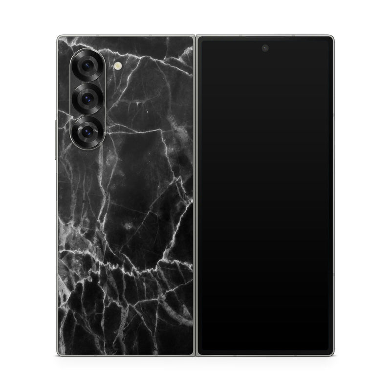 Samsung Galaxy Z Fold6 Skin design of Black, White, Nature, Black-and-white, Monochrome photography, Branch, Atmosphere, Atmospheric phenomenon, Tree, Sky, with black, white colors