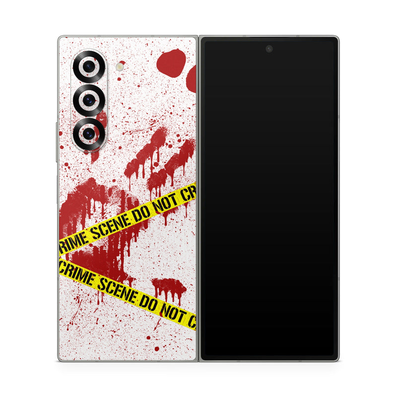 Samsung Galaxy Z Fold6 Skin design of Text, Font, Red, Graphic design, Logo, Graphics, Brand, Banner, with white, red, yellow, black colors