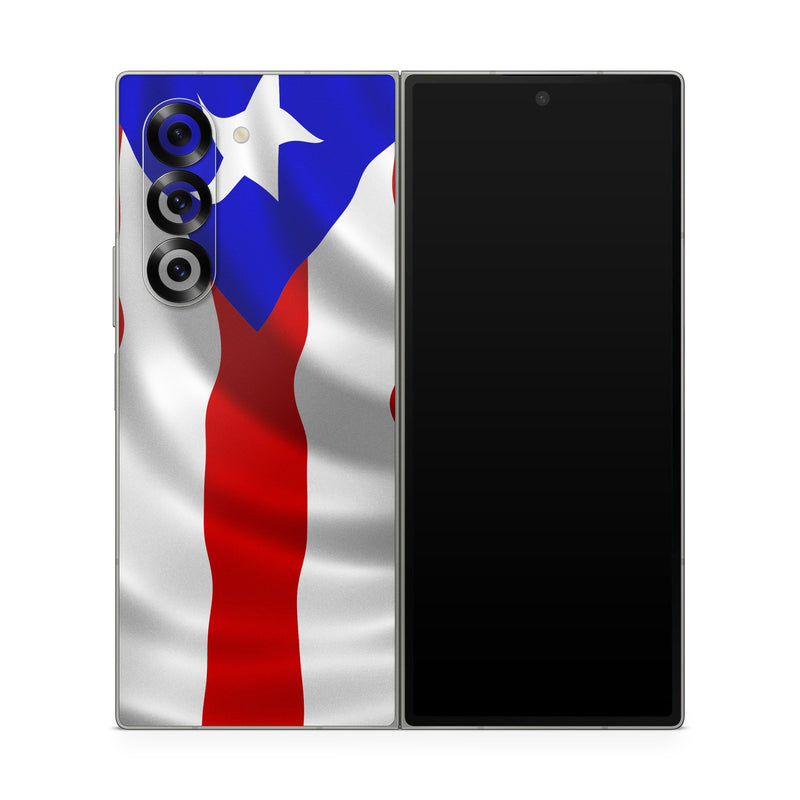 Samsung Galaxy Z Fold6 Skin design of Flag, Flag of the united states, Flag Day (USA), Veterans day, Independence day, with red, blue, white colors