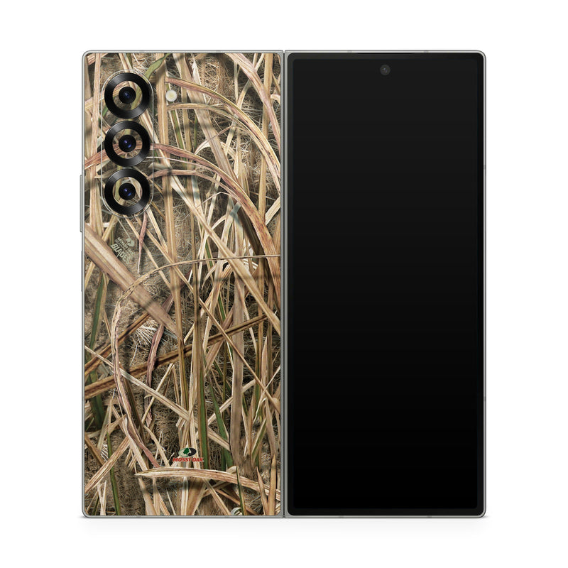 Samsung Galaxy Z Fold6 Skin design of Grass, Straw, Plant, Grass family, Twig, Adaptation, Agriculture, with black, green, gray, red colors