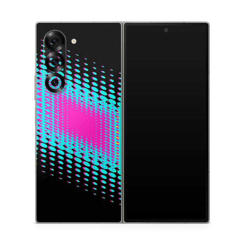 Samsung Galaxy Z Fold6 Skin design of Blue, Red, Pink, Purple, Graphics, Graphic design