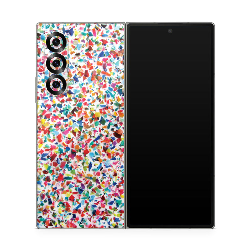 Samsung Galaxy Z Fold6 Skin design of Pattern, Wrapping paper, with red, orange, pink, blue, green, yellow colors