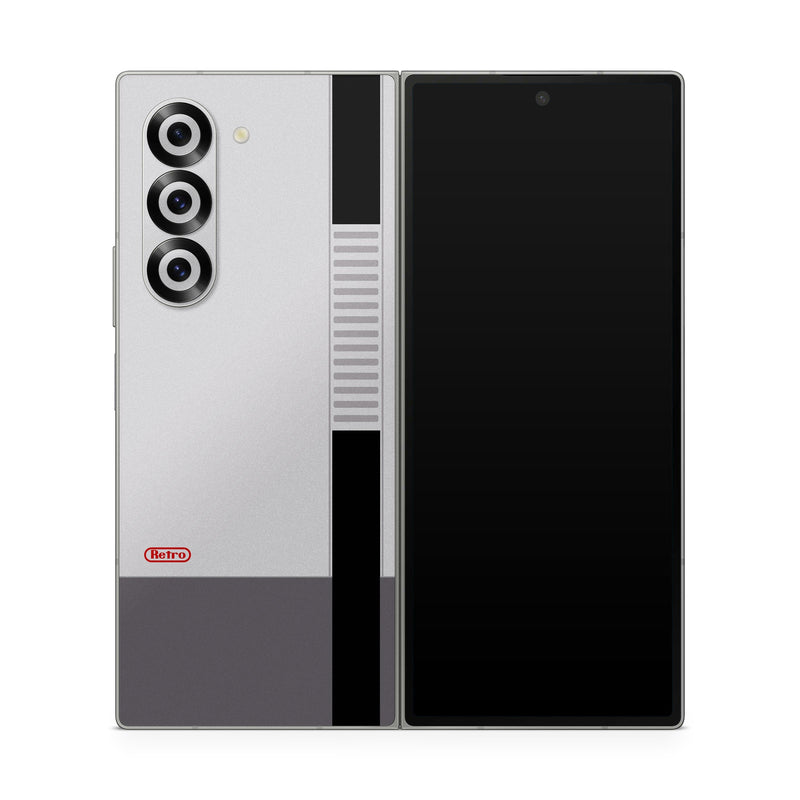 Samsung Galaxy Z Fold6 Skin design of Text, Font, Red, Product, Logo, Brand, Material property, Graphics, Rectangle, with gray, black, red colors