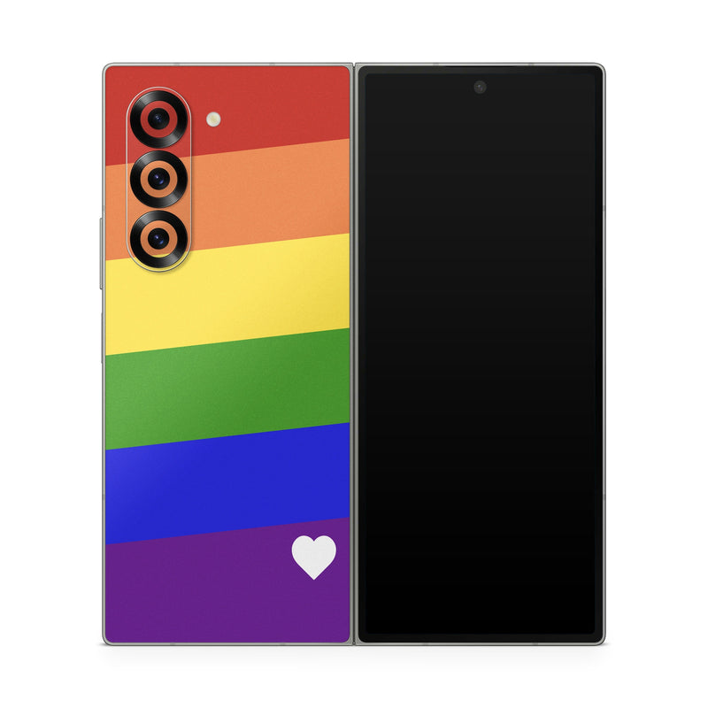 Samsung Galaxy Z Fold6 Skin design of Yellow, Colorfulness, Line, Magenta, Tints and shades, with white, blue, purple, green, yellow, orange, red colors