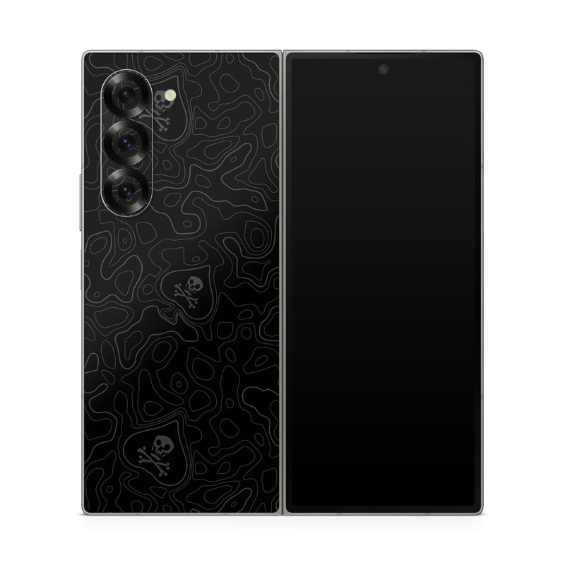 Samsung Galaxy Z Fold6 Skin design of Art, Pattern, Rectangle, Circle, Visual arts, Font, Monochrome, Electric blue, Event, Wallpaper, with black, gray colors
