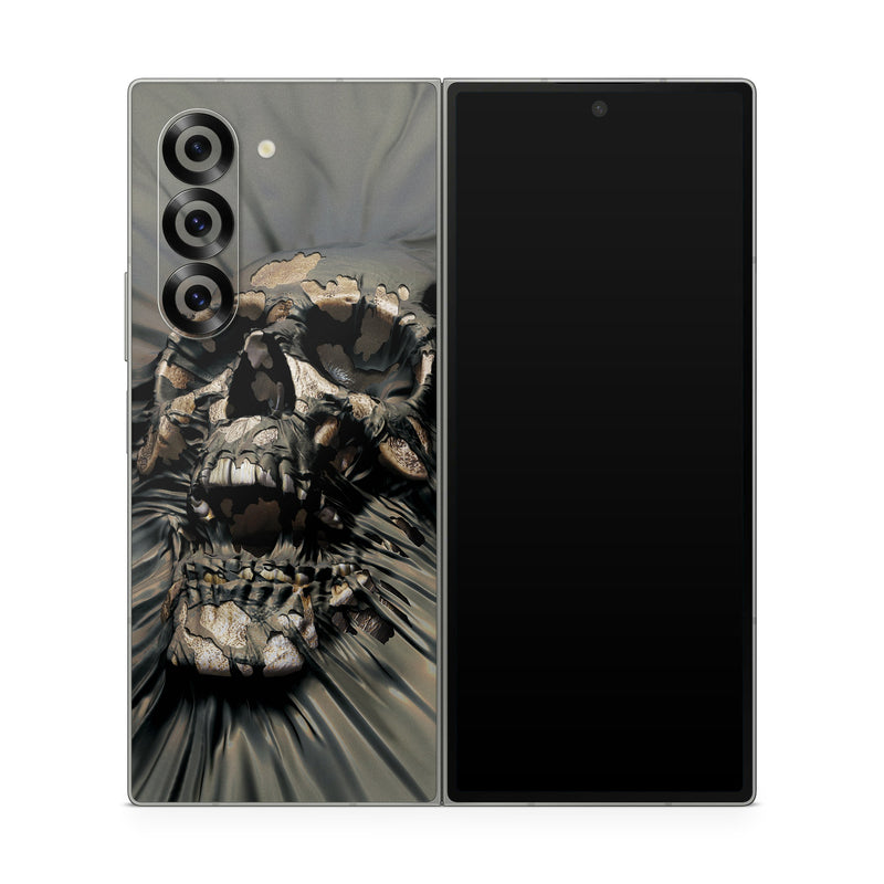 Samsung Galaxy Z Fold6 Skin design of Cg artwork, Fictional character, Illustration, Demon, Fiction, Supervillain, Mythology, Art, with black, green, gray, red colors