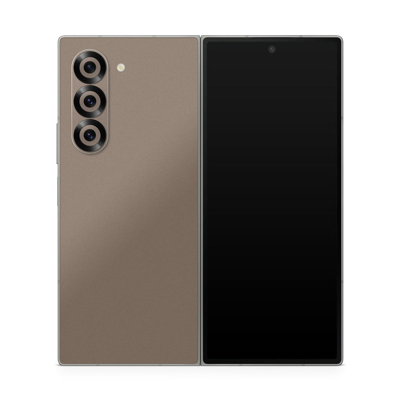 Samsung Galaxy Z Fold6 Skin design of Brown, Text, Beige, Material property, Font, with brown colors
