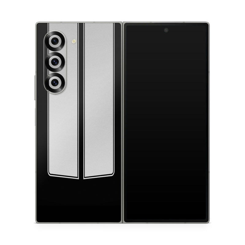 Samsung Galaxy Z Fold6 Skin design of Font, Architecture, Rectangle, with black, gray colors