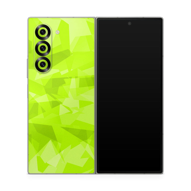 Samsung Galaxy Z Fold6 Skin design, with green colors