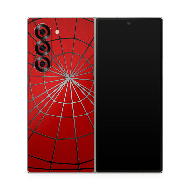 Samsung Galaxy Z Fold6 Skin design of Red, Symmetry, Circle, Pattern, Line, with red, black, gray colors