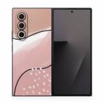 Abstract Pink and Brown Samsung Galaxy Z Fold7 Skin
