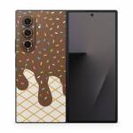 Chocolate Ice Cream Drip Samsung Galaxy Z Fold7 Skin