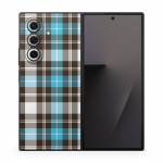 Turquoise Plaid Samsung Galaxy Z Fold7 Skin