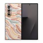 Terracotta Brushstroke Waves Samsung Galaxy Z Fold7 Skin