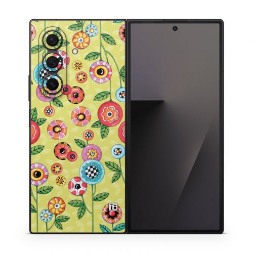 Button Flowers Samsung Galaxy Z Fold7 Skin